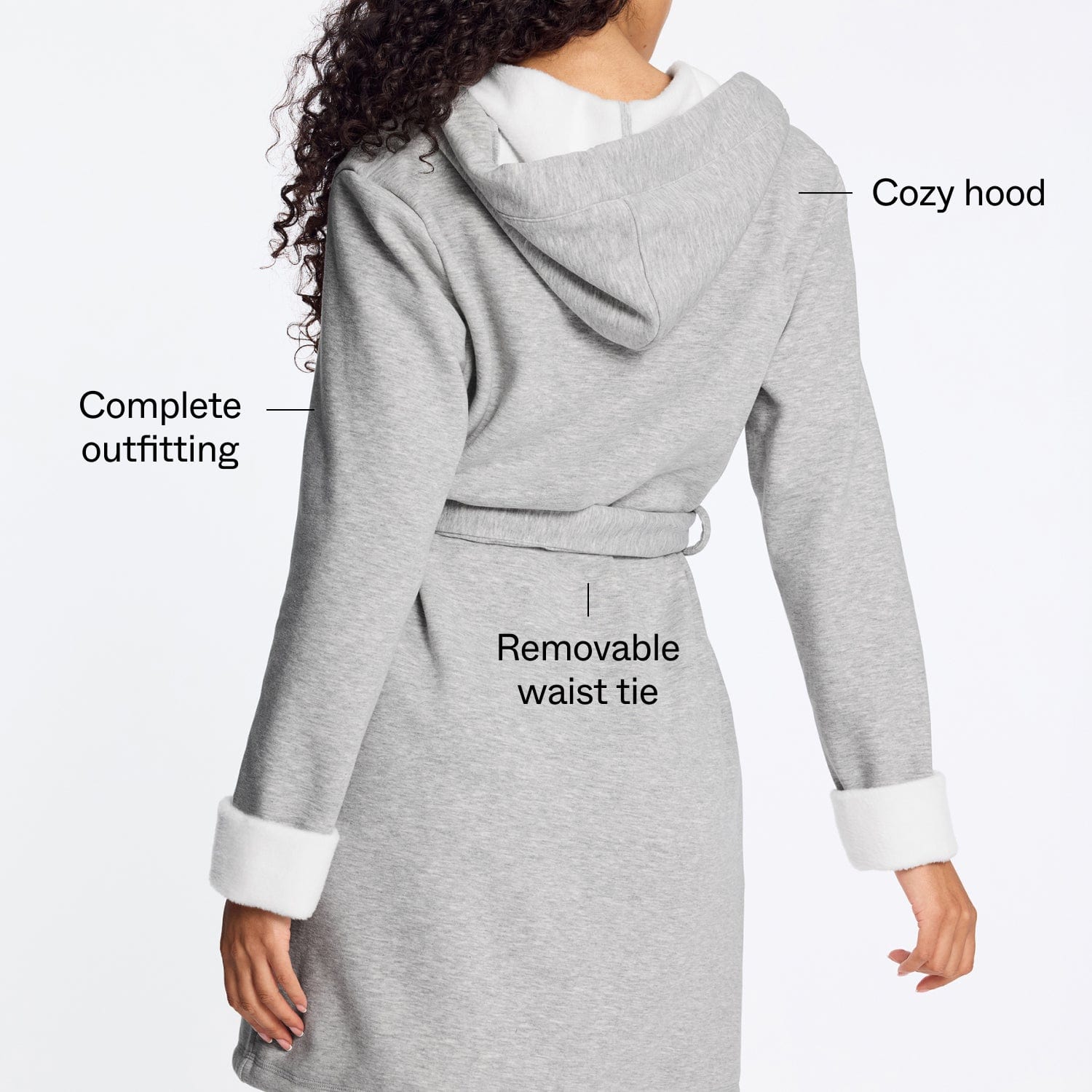 Lounge Robe Heather Grey - Image 4