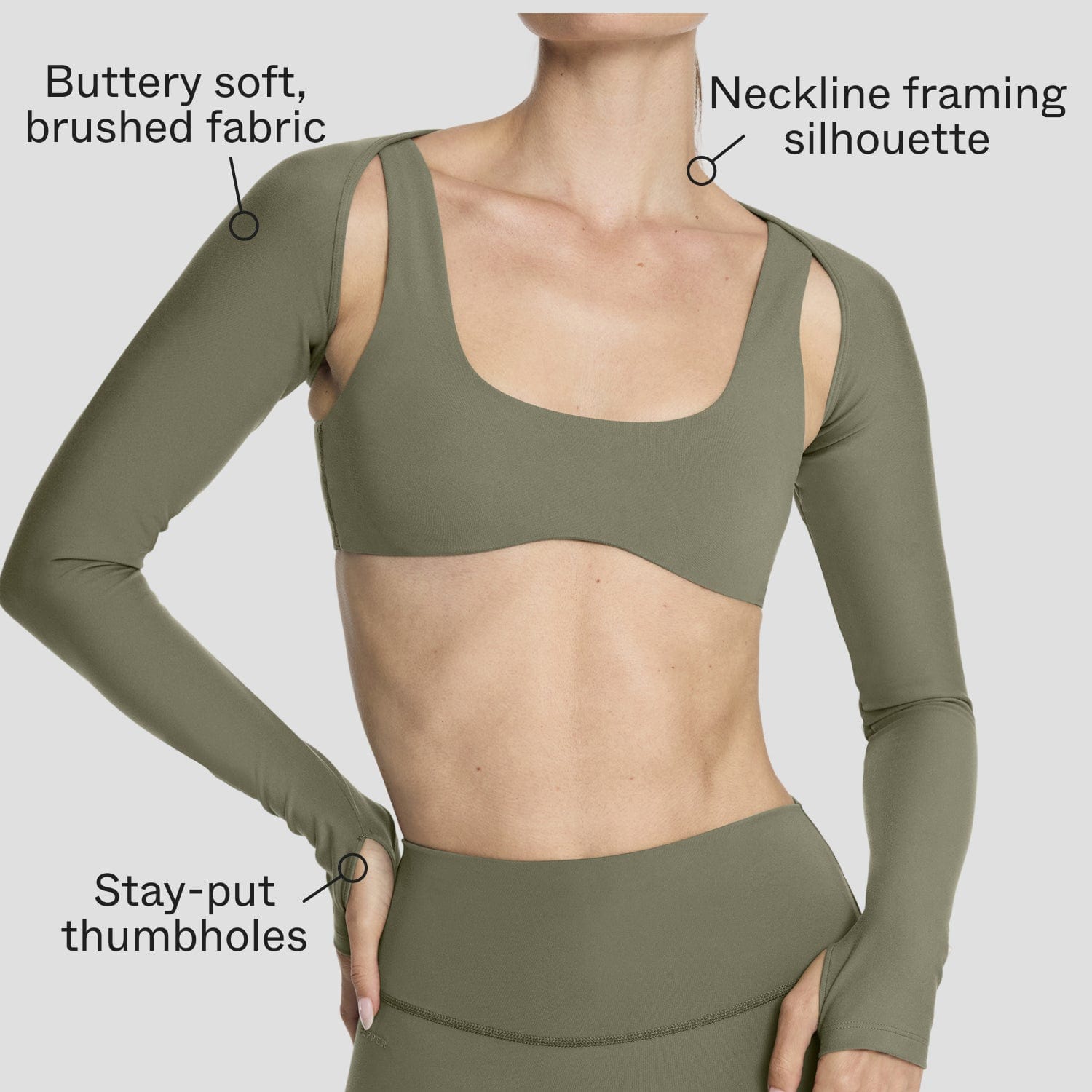 Sculpting Shrug Olive - Image 3