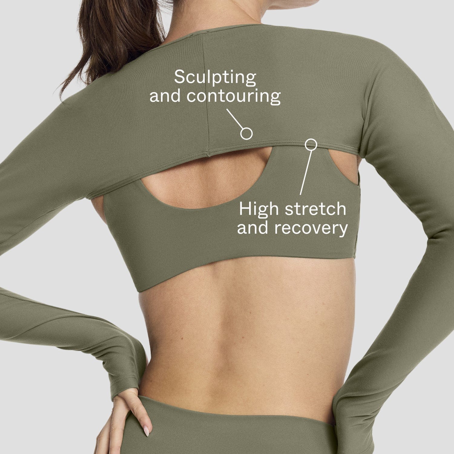Sculpting Shrug Olive - Image 2