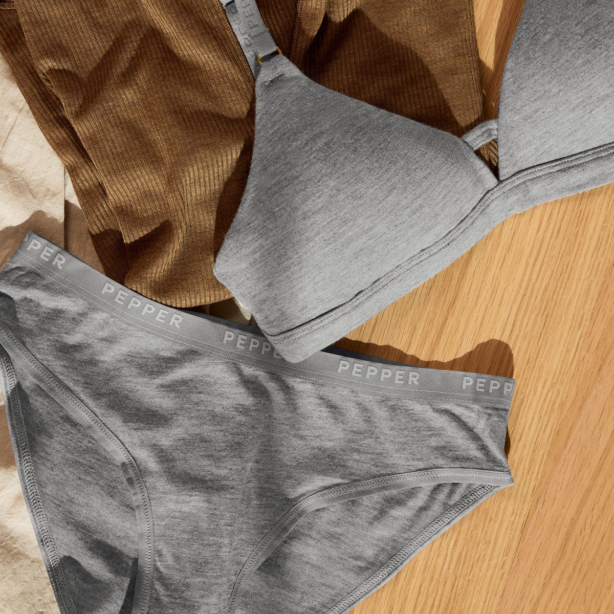 Supima® Cotton Bikini Heather Grey - Image 7