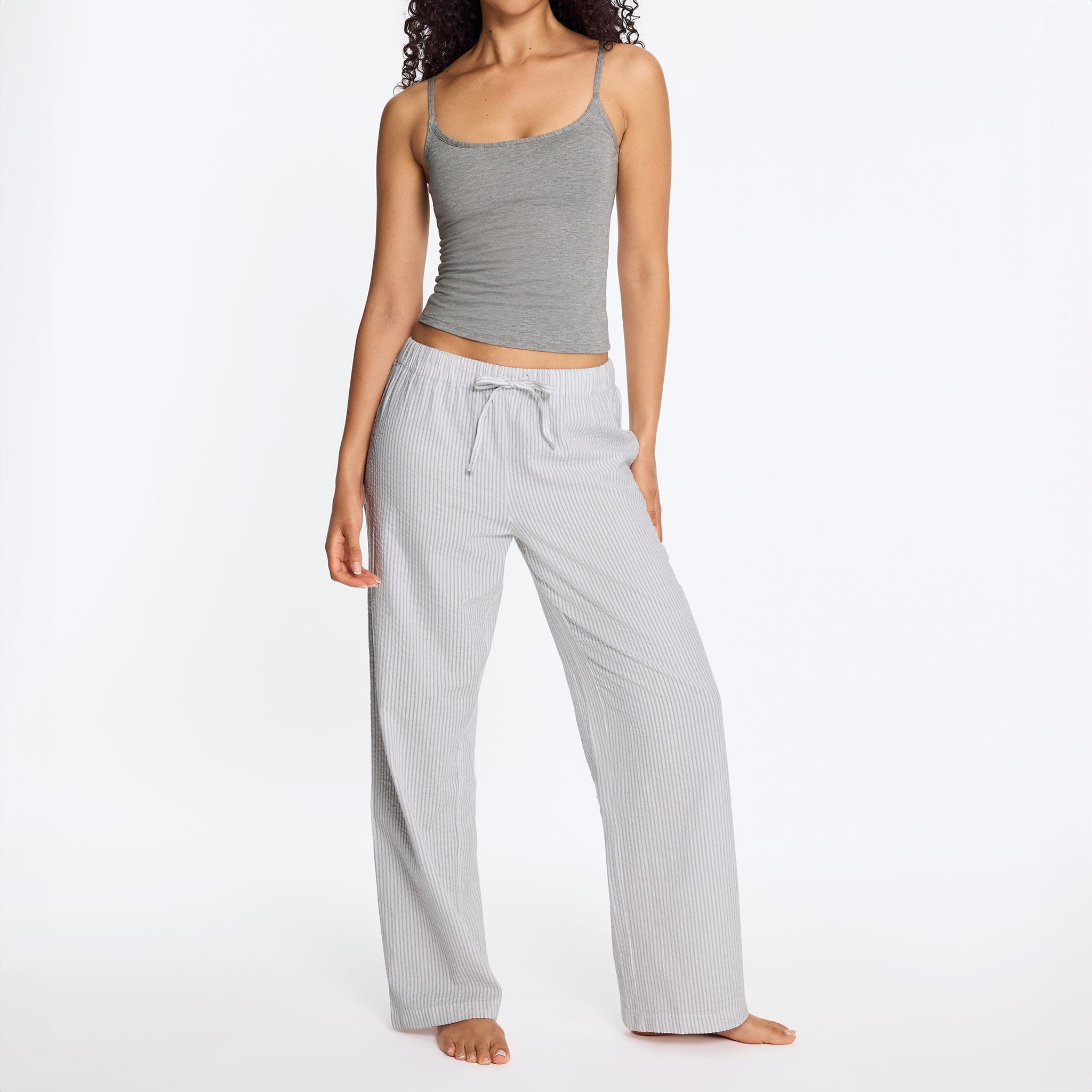Supima® Cotton Cami Bra Heather Grey - Image 8